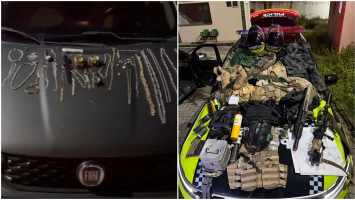 Adolescentes suspeitos de roubo na Beira-Mar, em Fortaleza, são apreendidos com joias e equipamentos de airsoft