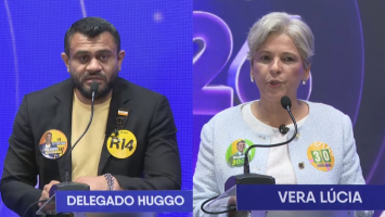 Ciro e Elmano faltam a debate, e Delegado Huggo e Vera Lúcia discutem combate à corrupção e às facções criminosas