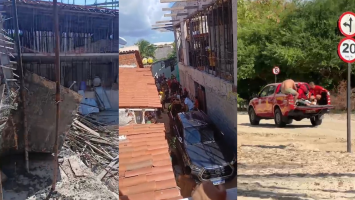 Desabamento de laje deixa cinco trabalhadores feridos na Vila de Jericoacoara, no Ceará; veja vídeos