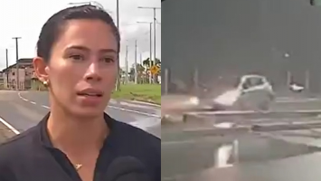 'Só deu tempo de frear e jogar o carro para a lateral', diz motorista que escapou de cair em cratera após desabamento de estrada