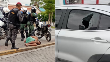 Homem é preso após danificar veículos e agredir policiais em Sobral
