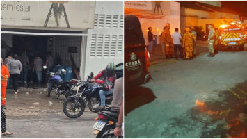 Teto de empresa desaba e mulher fica ferida no Centro de Fortaleza